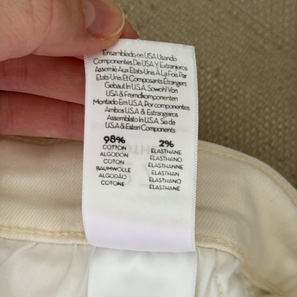 MOTHER The Vagabond Mini Fray Skirt, Cream - Size 27 - Picture 8 of 9